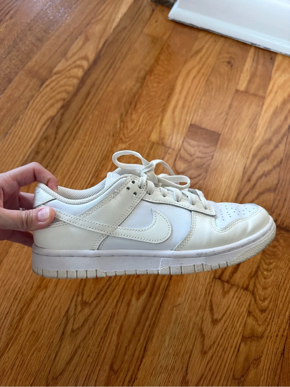 Nike White/Yellow Cream Dunk Sneakers